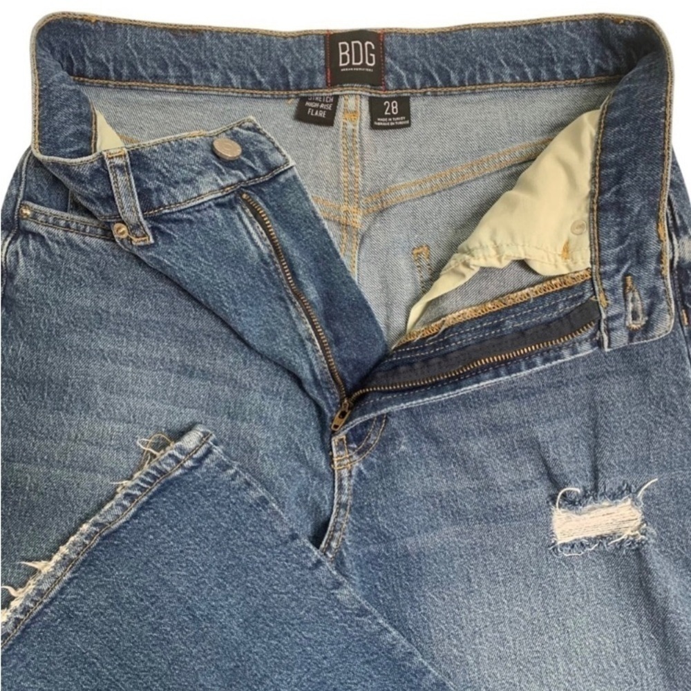 Urban Outfitters BDG High Waisted Comfort Stretch Flare Jean Indigo Size 28 - Picture 6 of 17